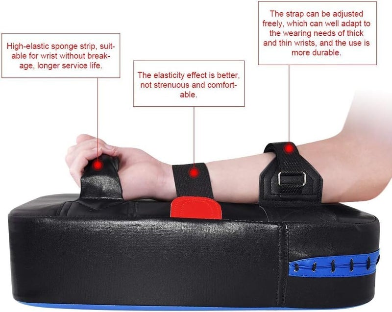 TLBTEK Taekwondo Kick Shield - Muay Thai MMA Karate Kickboxing Training Pads - Curved Leather Strike Shield - Image 4